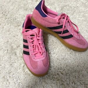 Pink Adidas Gazelles